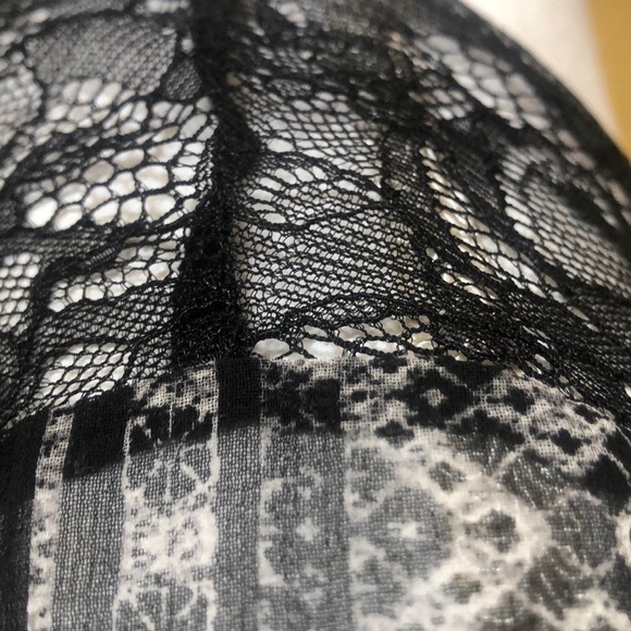 BCBGeneration Women’s Black and White Lace Chiffon Mini Dress Size Medium - Picture 10 of 16